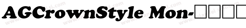 AGCrownStyle Mon字体转换